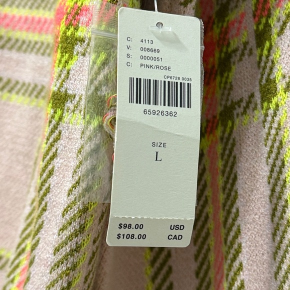 Maeve  Anthropologie Plaid Pink Sweater - Picture 3 of 12